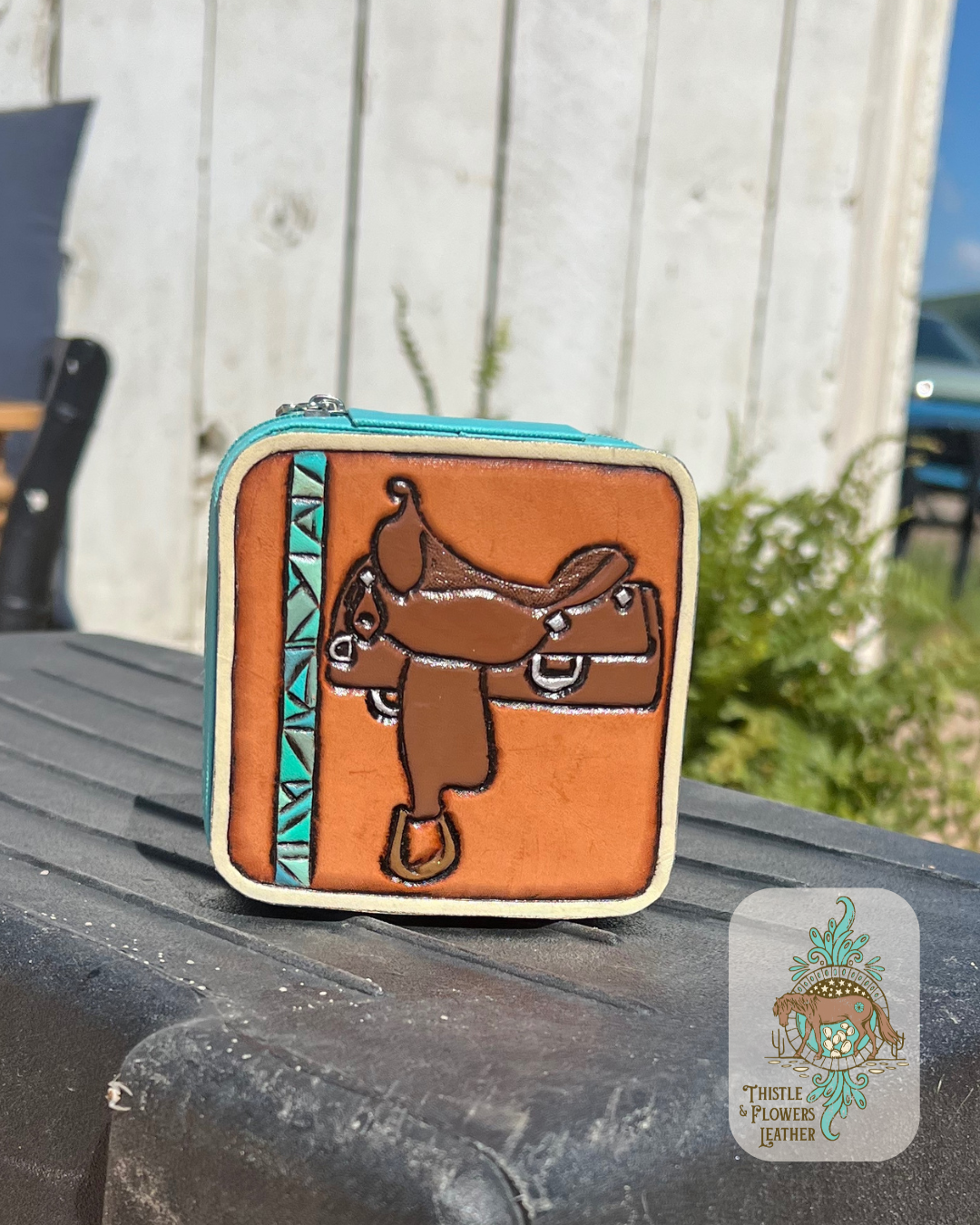 Saddle Travel Jewelry Box - Homestead Collection